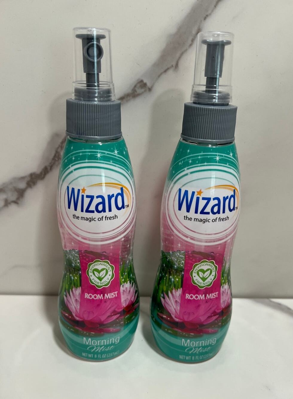 2 Bottles Wizard Morning Mist Pump Spray Room Air Freshener 8 Fl Oz